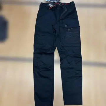 워크맨 블랙 카고 팬츠 다기능 포켓 부착