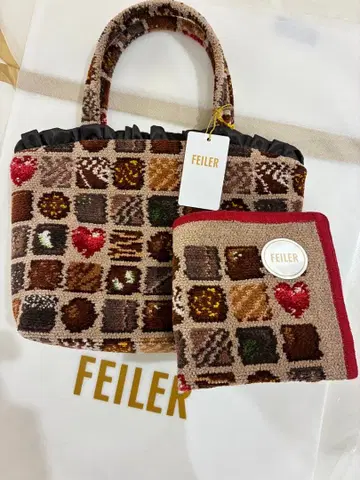 FEILER 코프레 드 쇼콜라 토트백 손수건 미사용 새상품