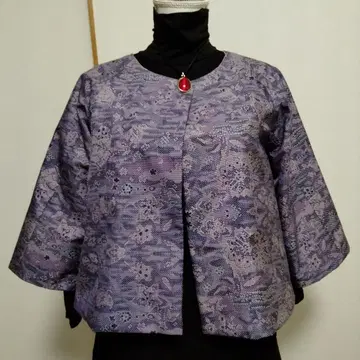 기모노 리메이크 오시마 명주 숏 자켓 리버서블