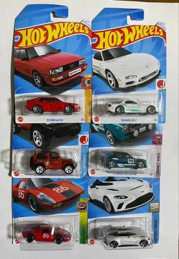 Hot Wheels 미니카 6대 세트 미사용 새상품