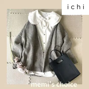 [ichi] 넉넉한 두꺼운 원단 울 소재 니트 가디건