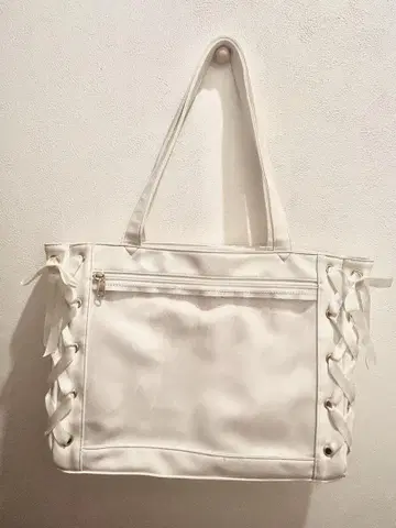 WEGO 레이스업 이타백 S 사이즈 흰색 화이트