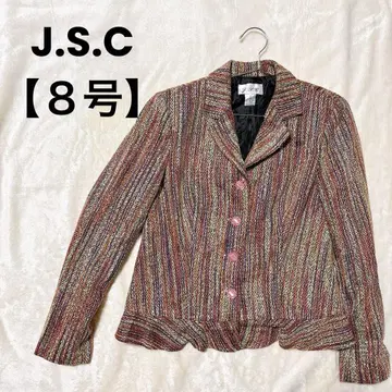 J.S.C [ 8호 ] 테일러드 자켓 멀티 컬러 스트라이프
