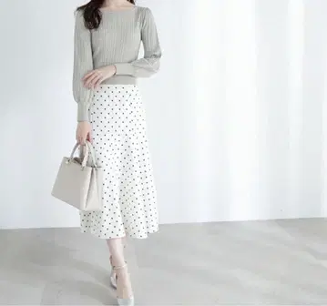 PROPORTION BODY DRESSING 도트 아지메 머메이드 스커트
