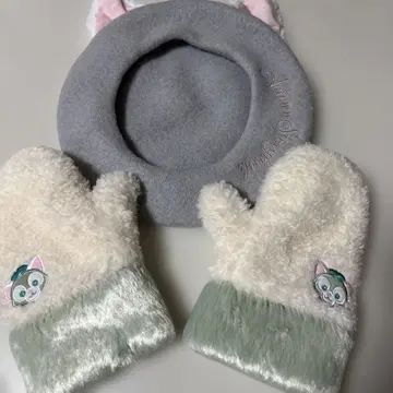 [ 젤라토니 ] 펠트 귀 달린 베레모와 미튼 장갑