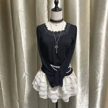 axes femme 긴팔 티셔츠 레이스 갸루 페어리 그런지