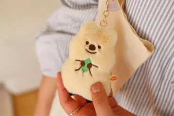 KIKI QUOKKA 키키쿠오카 푸치 키링 나뭇잎 하피