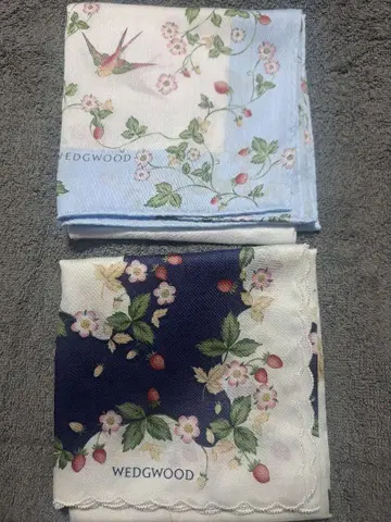 WEDGWOOD 꽃무늬 손수건 2종 세트