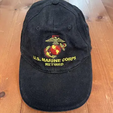 컨디션 최상 USA 마린 빈티지 캡 90s 블랙
