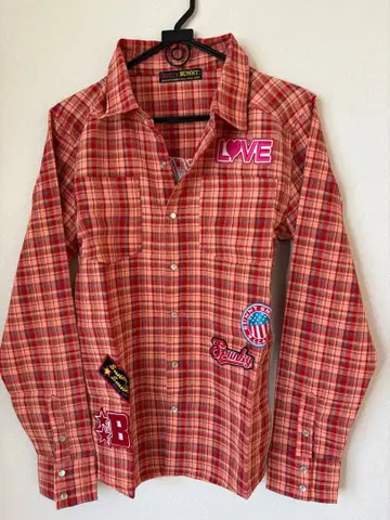 BUZZ SPUNKY 체크 무늬 긴팔 셔츠