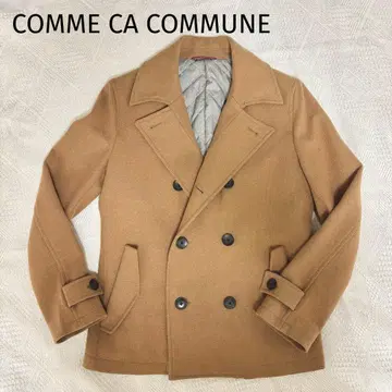 꼼 사 커뮨 베이지 피 코트 S