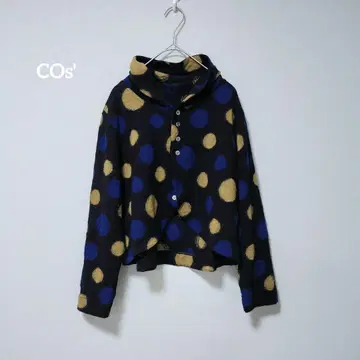 [ 가격 협의 환영 ] 코즈 COs' 울 후디 가디건 숏 기장 도트