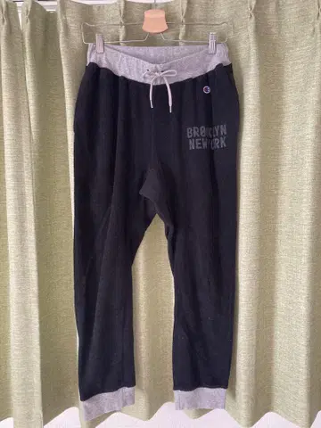 Champion 스웨트 팬츠 블랙 파일 속기모