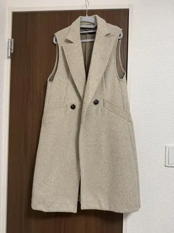 ZARA 베이지 더블 브레스트 베스트 XS