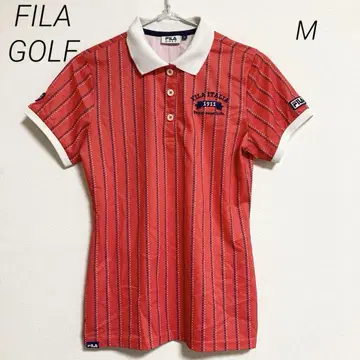 0558 FILA 휠라 골프 골프 셔츠 스트라이프 피케 셔츠 M