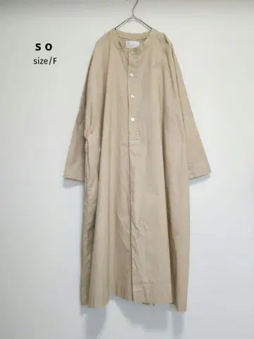 SO 에스오 히요쿠 버튼 코튼 롱 셔츠 원피스 F