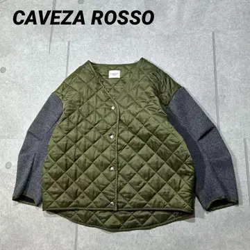 CAVEZA ROSSO 카베사 로쏘 이소재 니트 퀼팅 자켓