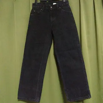 90s LEVI 565 블랙 와이드 데님 W27 오렌지 탭 새상품급
