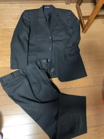 블랙 포멀 수트 싱글 브레스티드