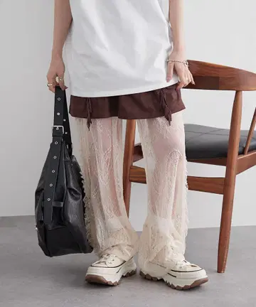 w closet 빈티지 레이스 팬츠 아이보리
