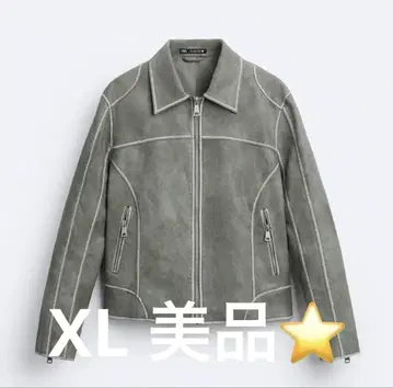 ZARA 자라 크롭 기장 가죽풍 자켓 인조 가죽 자켓