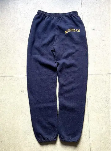 90s RUSSELL 러셀 MICHIGAN 스웨트 팬츠 Navy