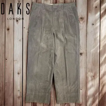 10M296 DAKS 벨로아 투 턱 와이드 슬랙스 골프 팬츠