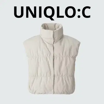 [ 택 포함 새상품 ] UNIQLOC 다운 크롭 베스트 S