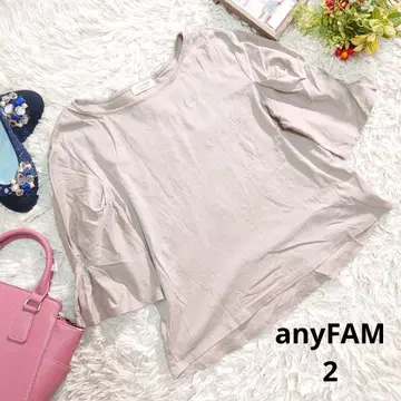 새상품급 anyFAM 반팔 티셔츠 (M) 브라운 계열/심플