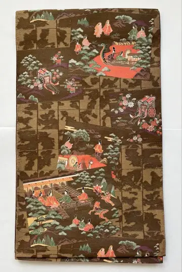 후쿠로 오비 기모노 헤이안 그림 두루마리