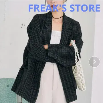 [ 완판템 ] FREAK'S STORE 건클럽 체크 오버 자켓 코트