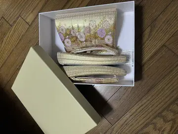 골드 조리와 꽃무늬 백 세트