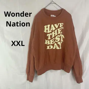 Wonder Nation 맨투맨 트레이닝복 [XXL] 빅 오버핏