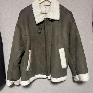 올리브 플리스 보아 자켓