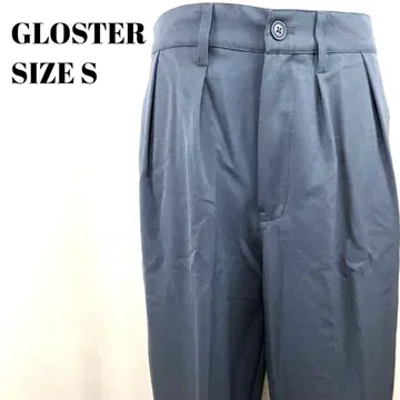 GLOSTER 글로스터 턱이 들어간 슬랙스 팬츠 네이비 계열 새상품급 S