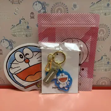 오사카 간사이 만박 EXPO 일본관 도라에몽 키링 파랑 블루