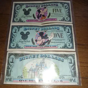 디즈니 달러 5달러 1달러 세트