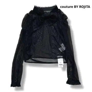 [ 미사용 ] couture BY ROJITA 시스루 상의 보타이
