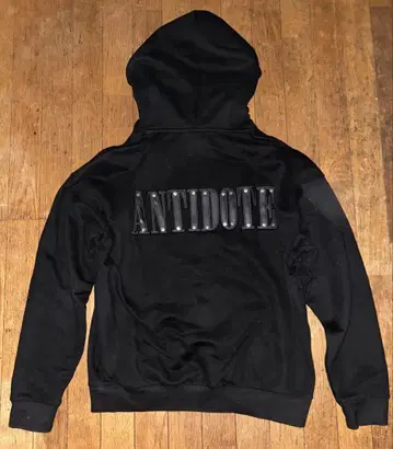 ANTIDOTE Leather Embroidered Hoodie