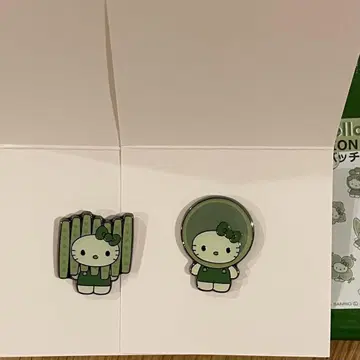 헬로키티 해조류 핀 배지 [이카다케이소] [클로렐라] 해조류 2개 세트