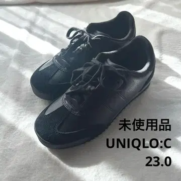 미사용품 UNIQLO:C 스웨이드 콤비네이션 스니커즈 23.0