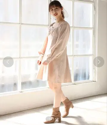 oneafteranotherNICE CLAUP 프론트 개더 미니 원피스