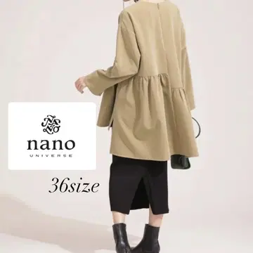 [ 새상품급 ] nano universe 비대칭 개더 블라우스 상의