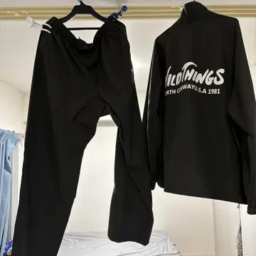 WILD THINGS 나일론 자켓 셋업 올리브