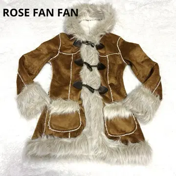 ROSE FAN FAN 더플 코트 브라운 따뜻한 M 사이즈 후드
