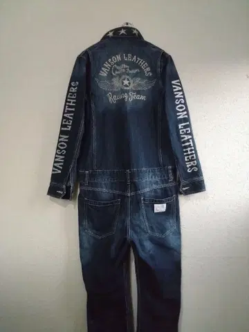 VANSON LEATHERS 데님 올인원 작업복