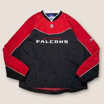 90s NFL 팔콘스 나일론 풀오버 자수 로고 피스테