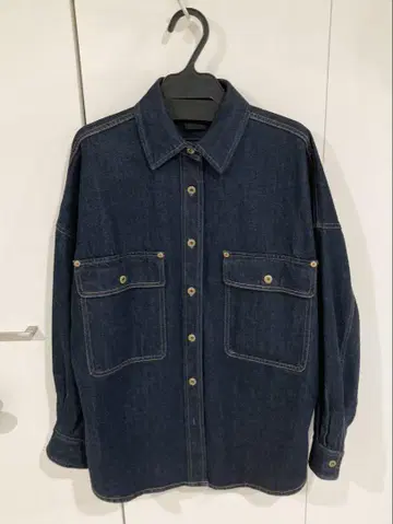 새상품급! Spick & Span 데님 오버 셔츠 데님 셔츠 데님 자켓