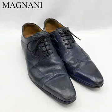 MAGNANI 신사 구두 드레스 슈즈 비즈니스 블루 윙팁 41