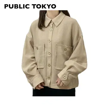 PUBLIC TOKYO 파브릭토쿄 메쉬 셔츠 블루종 일본제